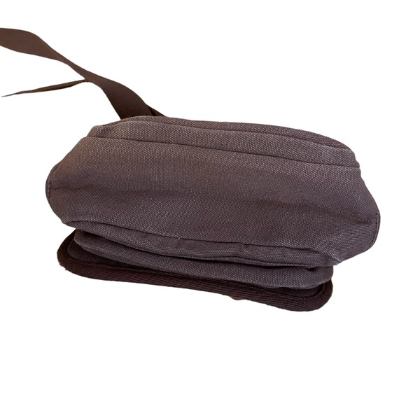 NeatPack Brown Canvas Vertical Anti-Theft Crossbody Bag Unisex - Picture 6 of 10